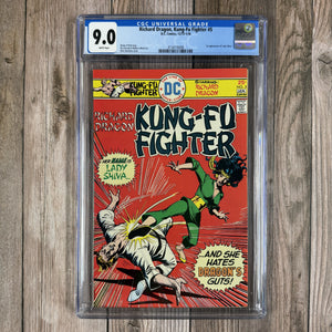 Richard Dragon, Kung-Fu Fighter #5 CGC 9.0 WP 1st appearance of Lady Shiva, mother of Cassandra Cain and mentor of Tim Drake (Cert 8008)