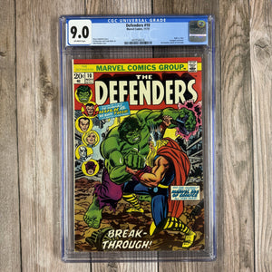 Defenders #10 CGC 9.0 "Avengers/Defenders War" part 6 (Cert 6016)