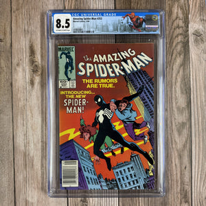 Amazing Spider-Man #252 CGC 8.5, Newsstand 1st appearance of Spider-Man's black costume (Cert 9005)
