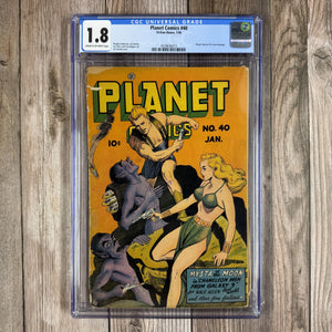 Planet Comics #40 CGC 1.8 Fiction House, 1/46 (Cert 6013)