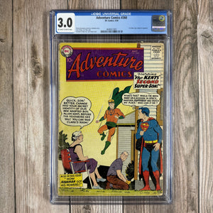 Adventure Comics #260 CGC 3.0 Origin of Aquaman in the Silver Age, revealed that Aquaman's name is Arthur Curry (Cert 7001)