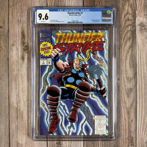 Thunderstrike #1 CGC 9.6 WP, Speckle Foil Cover Speckle Foil Cover (Cert 1001)