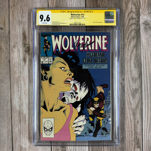 Wolverine #15 CGC 9.6 WP SS Marvel Comics, 11/89 (Cert 7023)