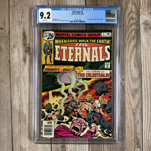 Eternals #2 CGC 9.2 WP 1st appearance of Ajak, a member of the sub-group known as the Polar Eternals (Cert 5002)