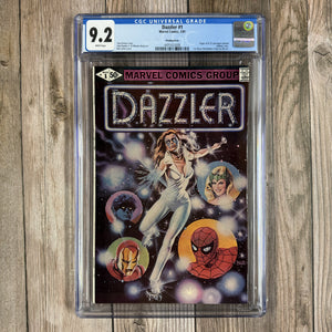 Dazzler #1 CGC 9.2 WP, Printing Error Premiere issue of the Dazzler's first self-titled series (Cert 3008)