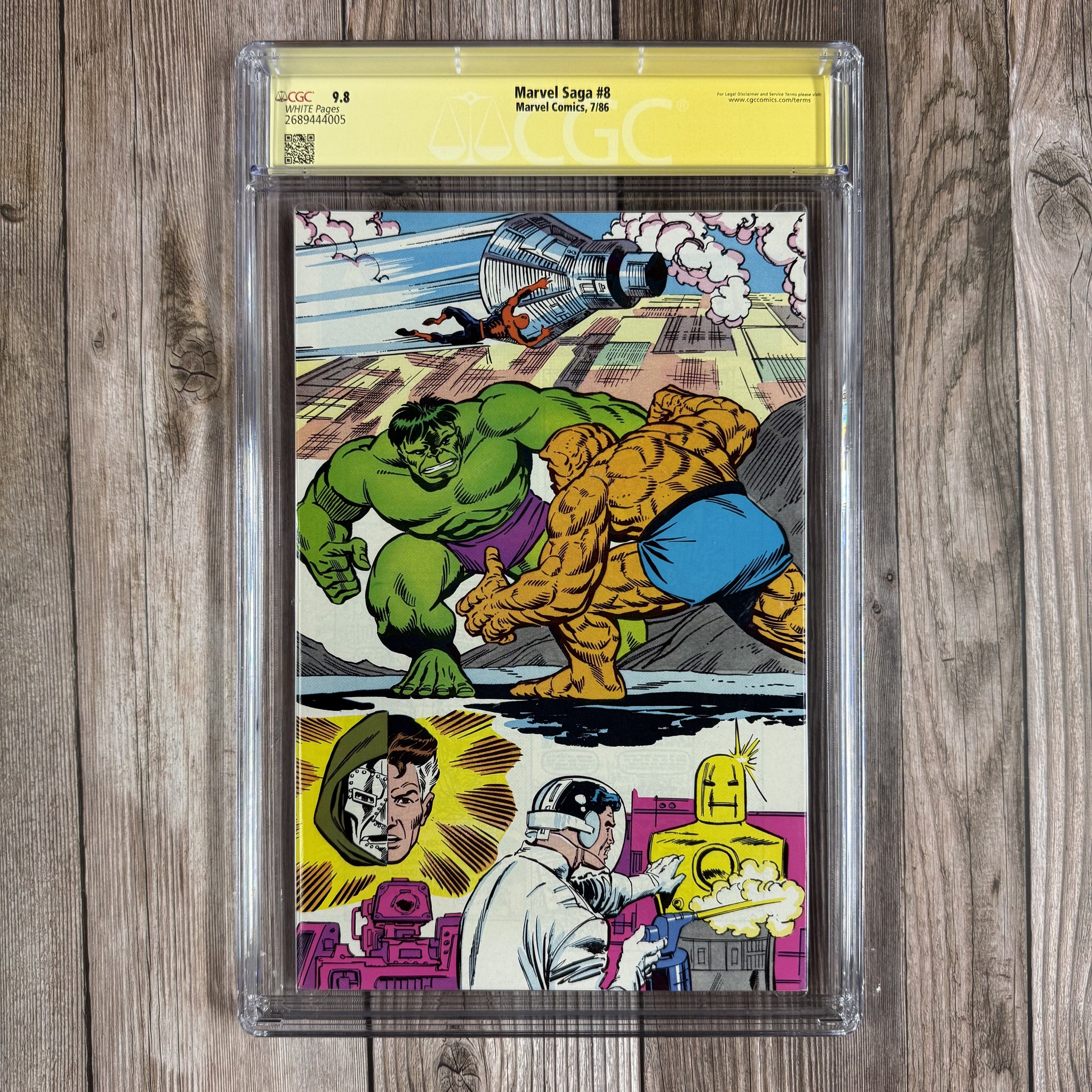 Marvel Saga #8 CGC 9.8 WP SS Marvel Comics, 7/86 (Cert 4005