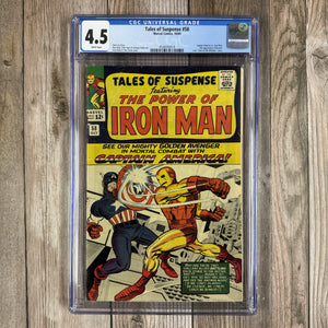 Tales of Suspense #58 CGC 4.5 WP Classic battle of Captain America vs Iron Man (Cert 0019)