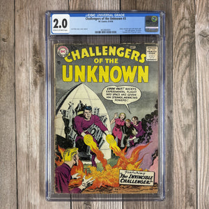 Challengers of the Unknown #3 CGC 2.0 Prototype of the Fantastic Four (Cert 4001)