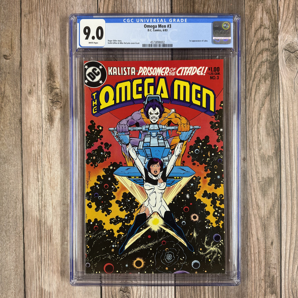 Omega Men #3 CGC 9.0 WP, 1st appearance of Lobo. 1st appearance of