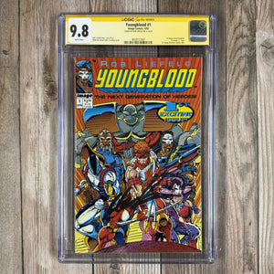 Youngblood #1 CGC 9.8 WP SS Signed by Rob Liefeld First comic book published by Image (Cert 2003)