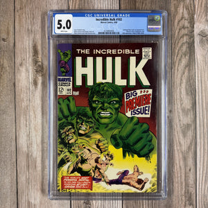 Incredible Hulk #102 CGC 5.0 WP Continued from Tales to Astonish #101, 'The Incredible Hulk' title resumed five years later (Cert 3008)