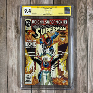 Superman #80 CGC 9.4 WP SS Brett Breeding 1st appearance of Halk Kar, a prototype of the character who would be introduced as Mon-El in Superboy #89 (Cert 5006)