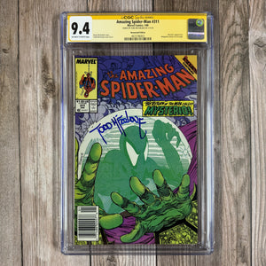 Amazing Spider-Man #311 CGC 9.4 SS Signed by Todd McFarlane, Newsstand Edition Cover art by Todd McFarlane featuring Mysterio (Cert 6003)