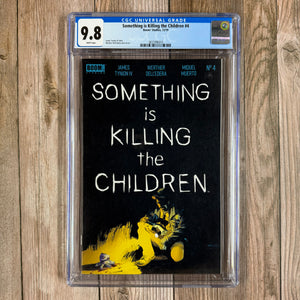 Something is Killing the Children #4 CGC 9.8 WP 1st cameo appearance of Aaron Slaughter, a monster hunter (Cert 6010)