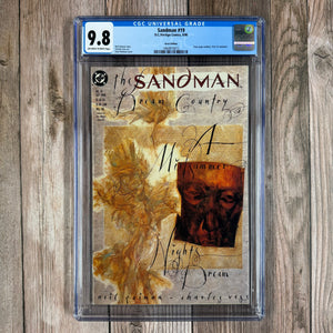 Sandman #19 CGC 9.8, Error Edition - Story page numbers 18 & 19 switched. Interior story inspired by Shakespeare’s A Midsummer’s Night Dream (Cert 0015)