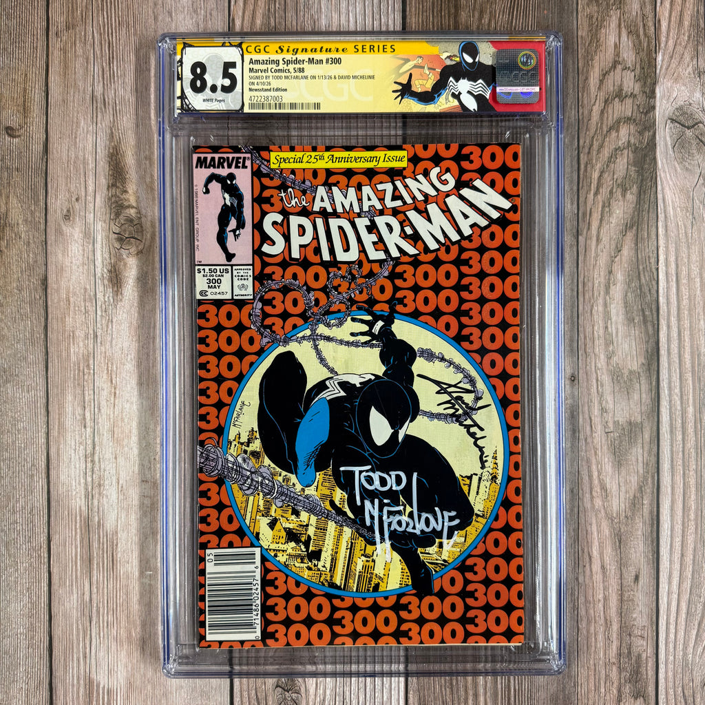 Amazing Spider-Man #300 CGC 8.5 WP SS Todd McFarlane/David