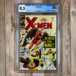 X-Men #27 CGC 8.5 WP First meeting of Spider-Man and the X-Men (Cert 0001)