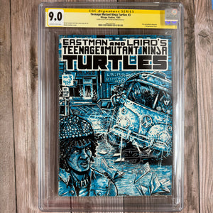 Teenage Mutant Ninja Turtles #3 CGC 9.0 SS Sketch Kevin Eastman