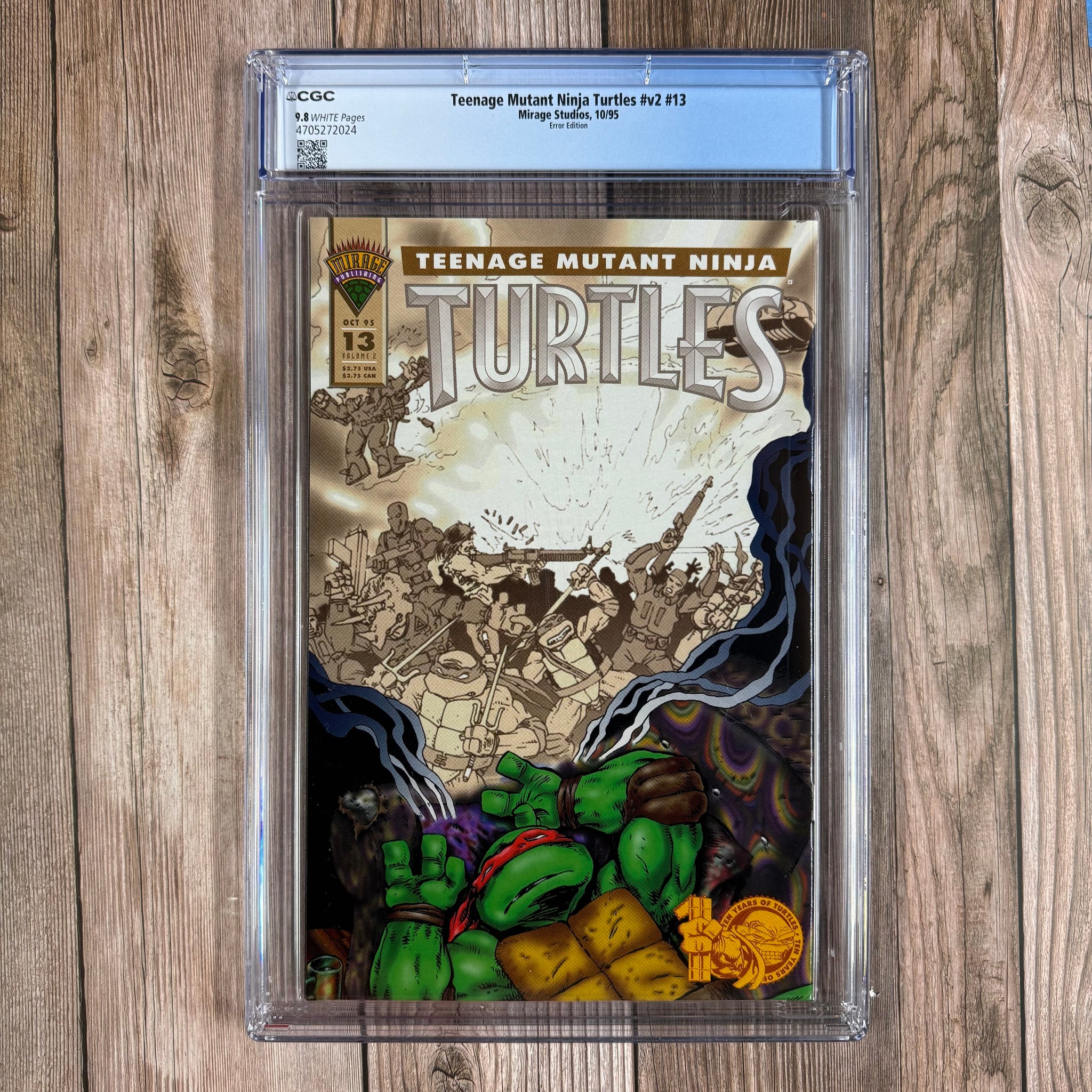 Teenage Mutant Ninja Turtles #v2 #13 CGC 9.8 WP Error Edition