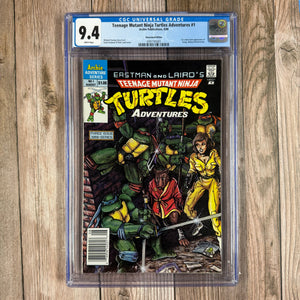 Teenage Mutant Ninja Turtles Adventures #1 CGC 9.4 WP Newsstand Edition (Cert 5001)