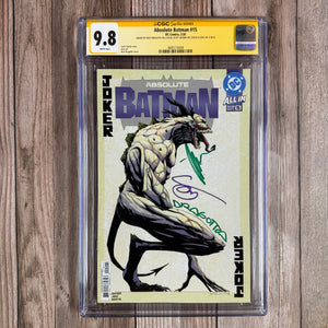 Absolute Batman #15 CGC 9.8 SS Nick Dragotta/Scott Snyder, Origin of the Joker in the Absolute Universe (cert 4004)