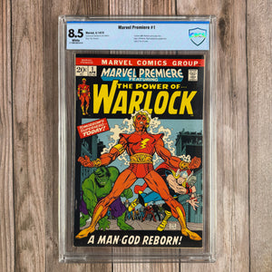 Marvel Premiere #1 CBCS 8.5 Rebirth of HIM, renamed Warlock by the High Evolutionary (cert 018)