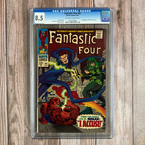 Fantastic Four #65 CGC 8.5 1st appearance of Ronan the Accuser, a high-ranking Kree who can trace his ancestry back to the early Kree tribes of Hala (cert 7009)