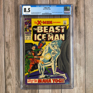 X-Men #47 CGC 8.5 Human Torch cameo in Iceman featurette (cert 5011)
