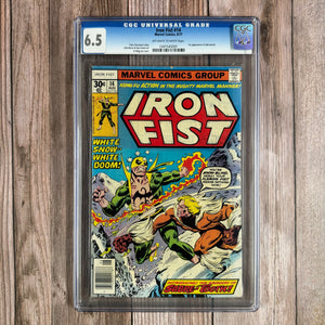 Iron Fist #14 CGC 6.5 1st full appearance and cover of Sabretooth, a mutant who becomes the primary nemesis of Wolverine (cert 5001)