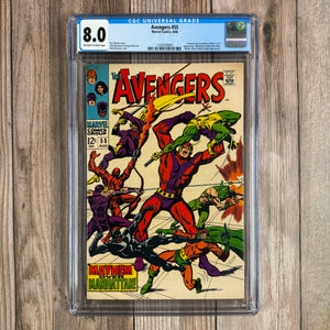 Avengers #55 CGC 8.0 1st full appearance of Ultron (cert 0004)