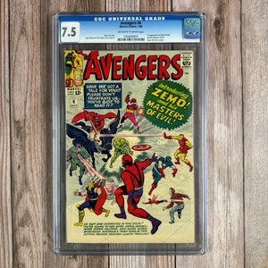Avengers #6 CGC 7.5 1st full appearance of Baron Heinrich Zemo - on-sale the same week as Sgt. Fury #8 (cert 0001)