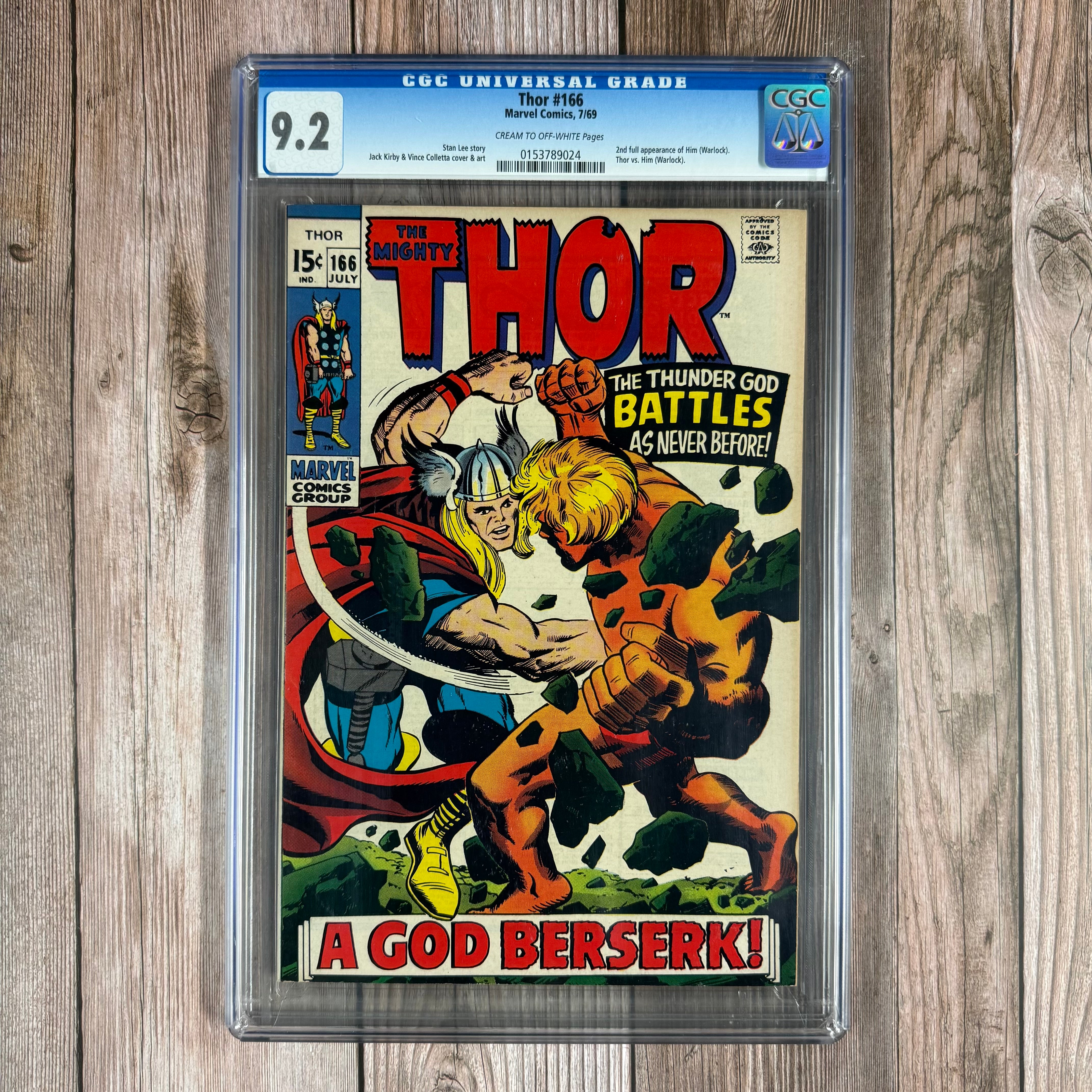 Thor #166 CGC 9.2 2nd full appearance of HIM, Thor vs HIM battle