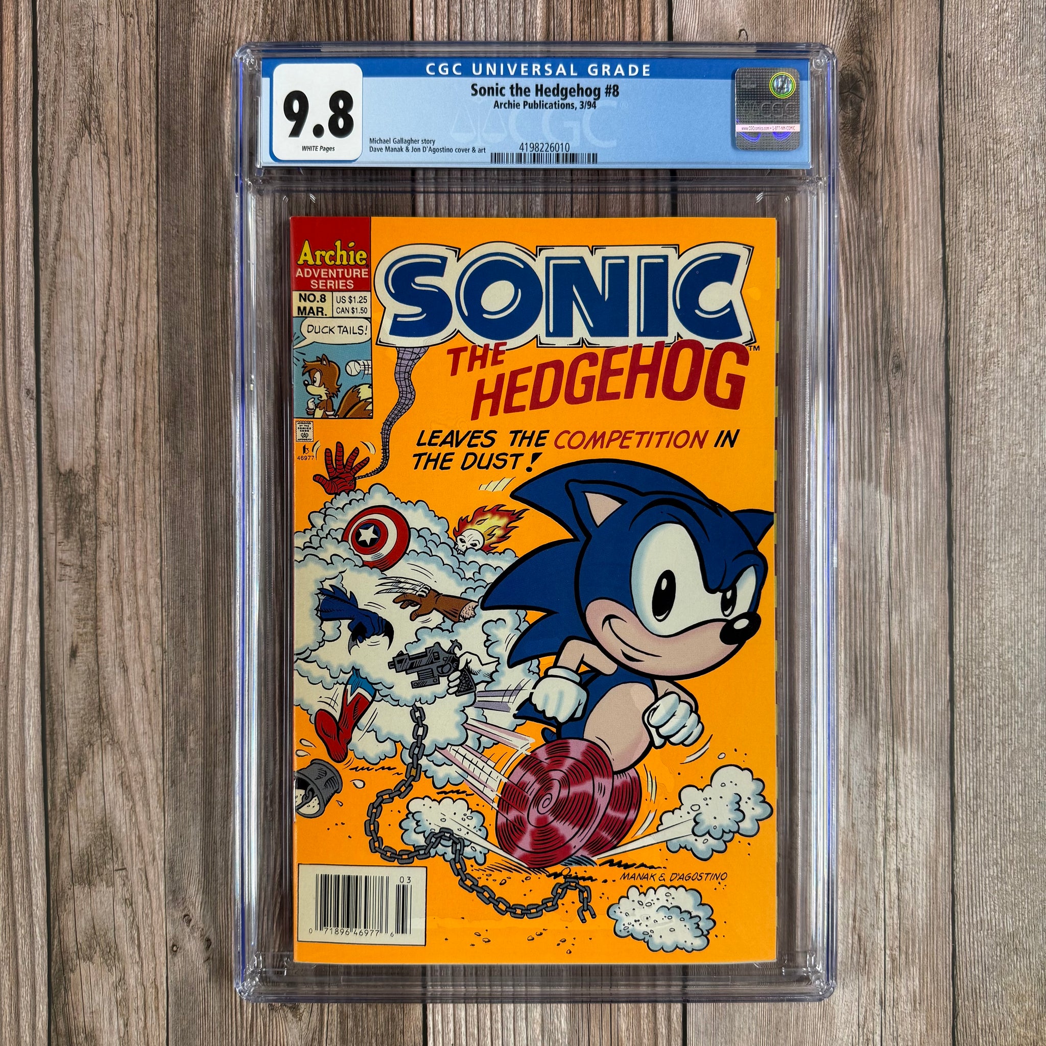 Sonic the Hedgehog #8 CGC 9.8 Marvel and DC characters implied on