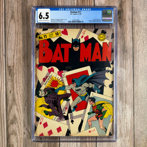 Batman #11 CGC 6.5 3rd overall cover appearance of the Joker, first cover appearance in the Batman title (cert 9006) *Trade Avail.
