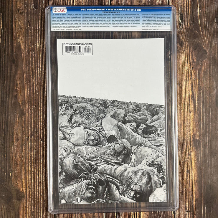 Bry's Comics 1  The Walking Dead #100 CGC 9.8 WP, Wraparound Sketch Cover, 1st appearance of Negan & Lucille