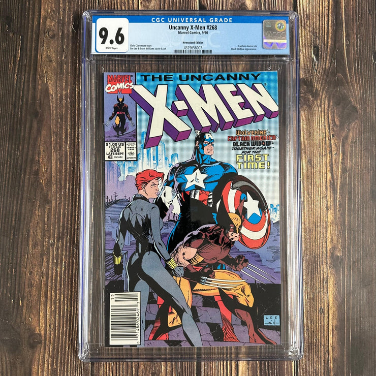 Bry's Comics 1 Uncanny X-Men #268 CGC 9.6 WP, Newsstand, Iconic cover art by Jim Lee