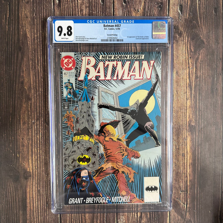 Bry's Comics 6Boxes- Batman #457 CGC 9.8 WP , 2nd Printing, Debut of Tim Drake's new Robin costume