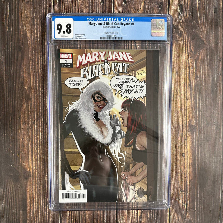 Bry's Comics 6Boxes- Mary Jane and Black Cat: Beyond #1 CGC 9.8 WP Variant cover art by Adam Hughes