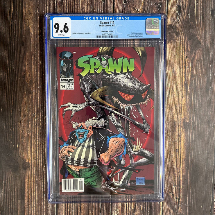 Bry's Comics 6Boxes- Spawn #14 CGC 9.6 WP, Tod McFarlane Story and Art, NEWSSTAND !