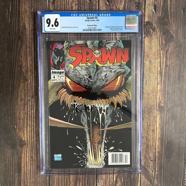 Bry's Comics 6Boxes- Spawn #4 CGC 9.6 WP, 1st cover appearance of the Violator, NEWSSTAND !