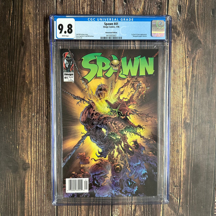 Bry's Comics 6Boxes- Spawn #41 CGC 9.8 WP, Newsprint Paper Interior, NEWSSTAND  !