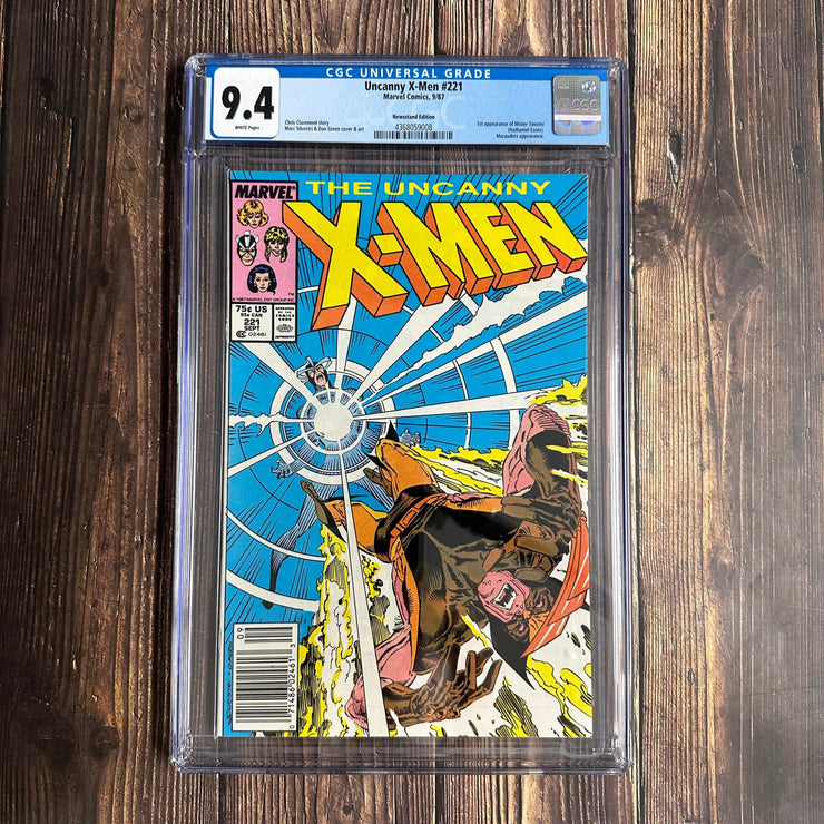 Bry's Comics 6Boxes- Uncanny X-Men #221 CGC 9.4 WP, 1st full appearance of Mr. Sinister, NEWSSTAND !