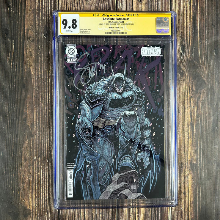 Bry's Comics Absolute Batman #1 CGC 9.8 SS Bertram Variant Signed Scott Synder (incorrect label)