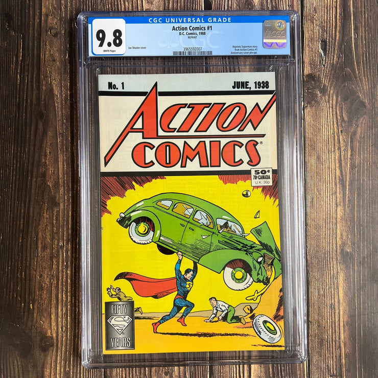 Bry's Comics Action Comics #1 CGC 9.8 Reprint in celebration of the 50 year anniversary