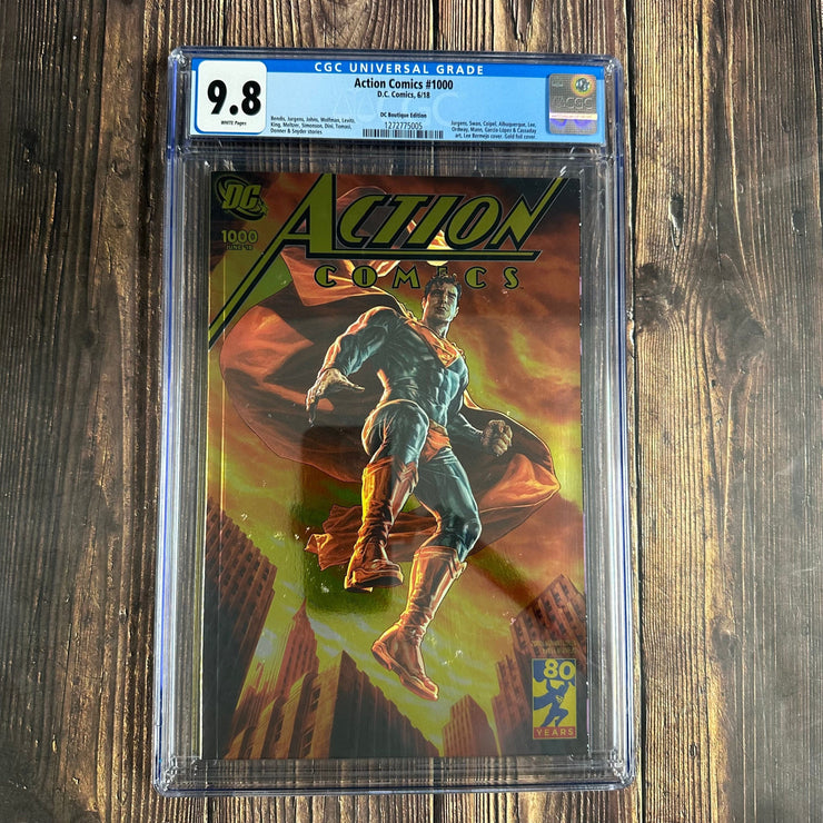 Bry's Comics *  Action Comics #1000 CGC 9.8 WP DC Boutique Edition Gold Foil Cover