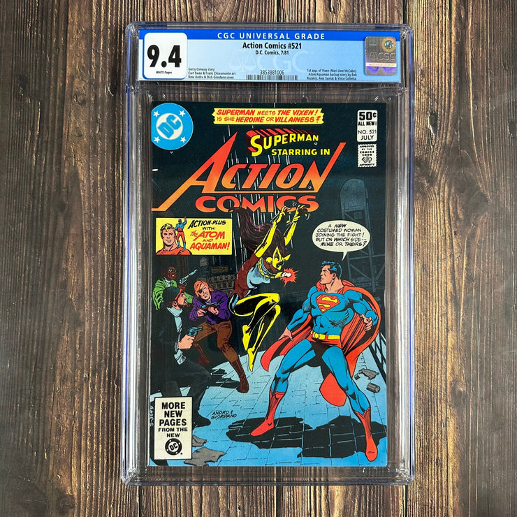 Bry's Comics Action Comics #521 CGC 9.4 1st appearance of Vixen