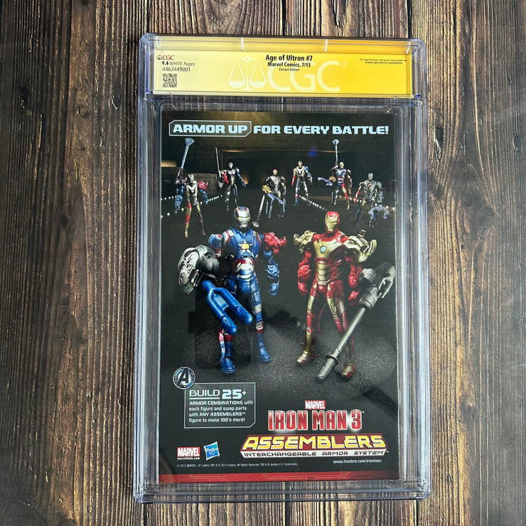 Bry's Comics Age of Ultron #7 CGC 9.4 WP Signature Series Signed and Sketched by Leinil Francis Yu Variant Edition