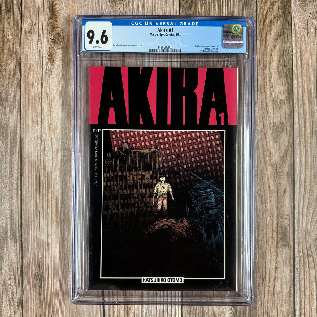 Bry's Comics Akira #1 CGC 9.6 WP Science-fiction series set in futuristic Tokyo after a mysterious explosion that started World War III
