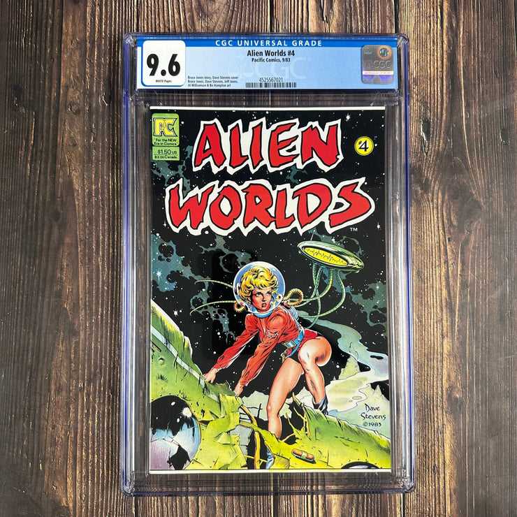 Bry's Comics Alien Worlds #4 CGC 9.6 Cover art by Dave Stevens