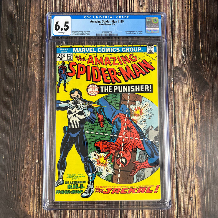 Bry's Comics Amazing Spider-Man #129 CGC 6.5 1st app of Punisher & The Jackal